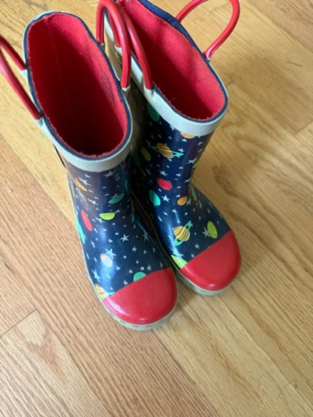 Landchief Kids Rain Boots Space Themed